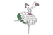 Одна из первых брошей-балерин Spanish dancer 1941 года с изумрудами, рубинами и крупными бриллиантами огранки роза – шедевр «танцевальной» коллекции украшений Van Cleef &amp; Arpels