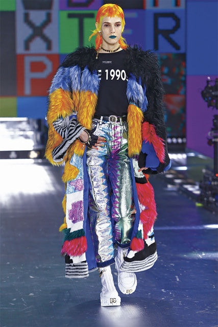 Образ в стиле панк, Dolce &amp; Gabbana, осень-зима 2021/22