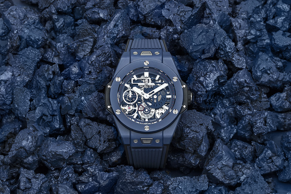 Часы Hublot Big Bang Meca-10 Blue Ceramic из синей матовой устойчивой к повреждениям керамики