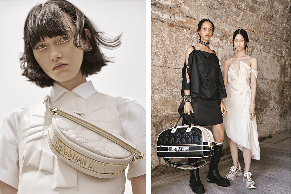 Cумки-викендеры Dior Vibe представлены в нескольких дизайнерских решениях: с узором Cannage, а также с принтами