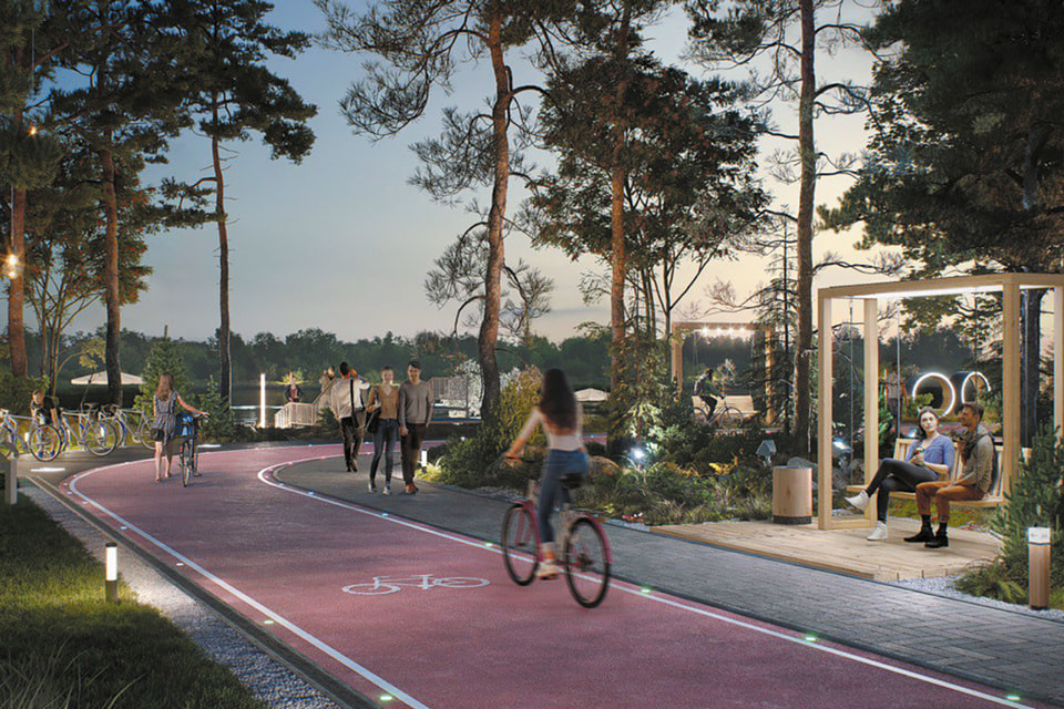Пешеходные и велосипедные маршруты курорта