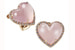Серьги Margherita Burgener с розовыми кварцами огранки «сердце»
