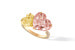 Кольцо Messika High Jewellery с желтым и розовым бриллиантами огранки «сердце»