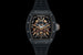Часы RM 47 Tourbillon от Richard Mille со скульптурными самурайскими доспехами на циферблате, в бочкообразном корпусе из розового золота 3N и черной керамики TZP
