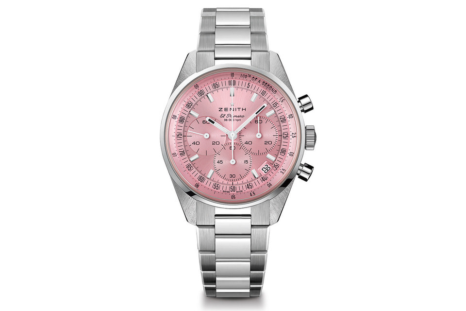 Розовый циферблат часов Chronomaster Original Pink символизирует официальный цвет месячника борьбы с раком молочной железы.