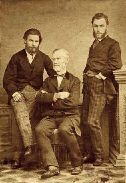К.С. Попов, К.А. Попов и Н.А. Абрикосов, 1871 г.