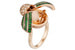 Кольцо с секретом «Скарабей» от Runa Concept из розового золота с изумрудами