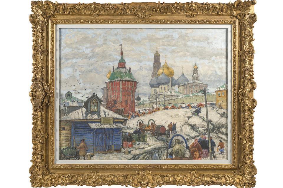 В рамках сквозной темы Салона «Русский стиль» будет представлена картина Константина Горбатова «Троице-Сергиева Лавра» 1916 года 