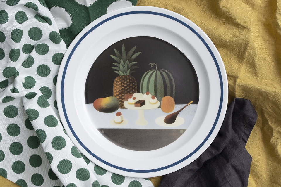 Принты, графика, кухонный текстиль и посуда для «Азбуки вкуса» работы молодых художников