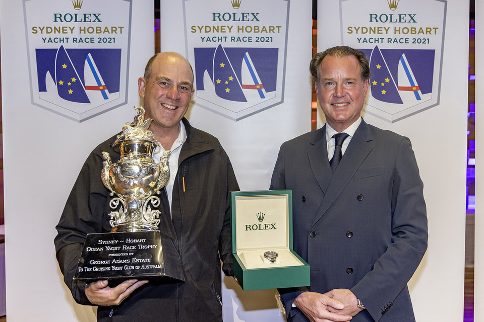 Мэтт Аллен, владелец одной из победивших в регате яхт Ichi Ban, и Бенуа Фаллетти, глава Rolex Australia