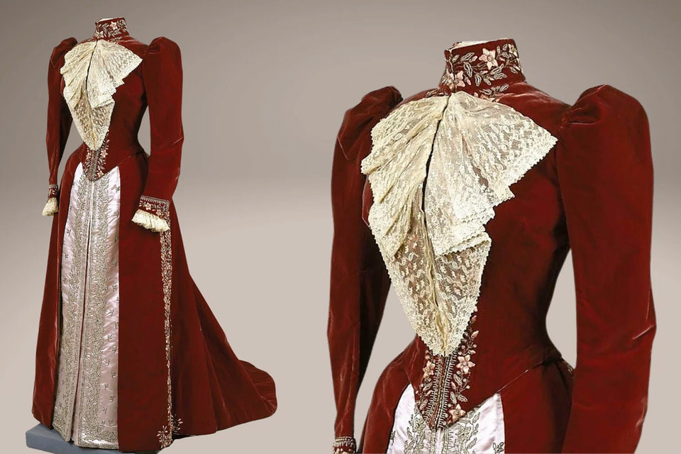 Платье визитное императрицы Марии Федоровны, Париж, модный дом Charles Worth, 1892-1893 гг.