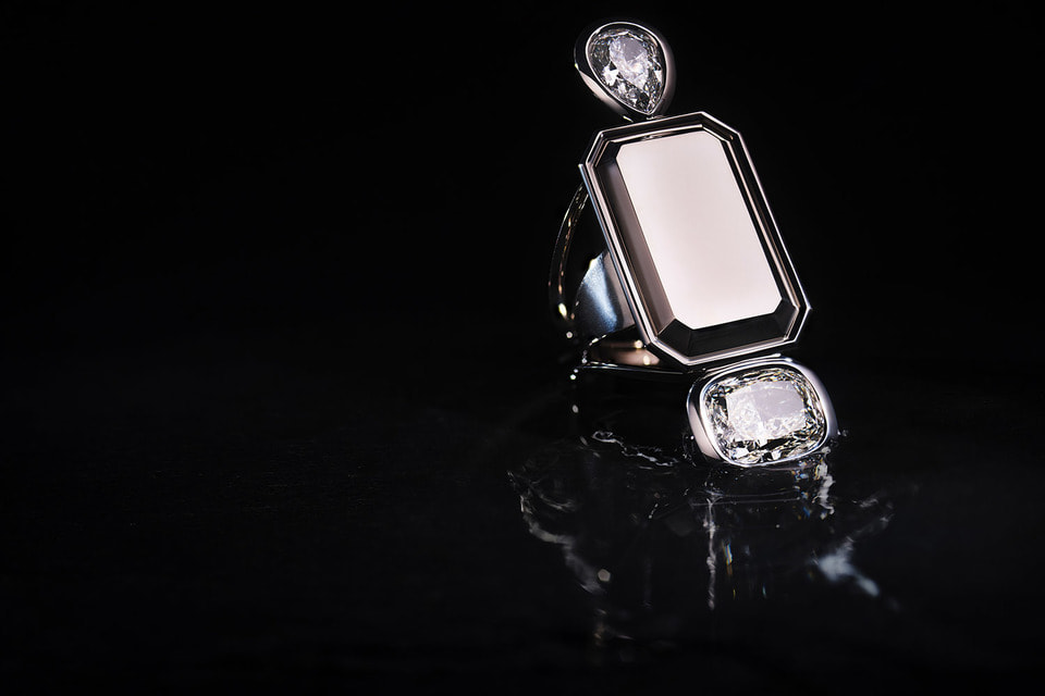 Кольцо «Живая вода», золото, бриллианты