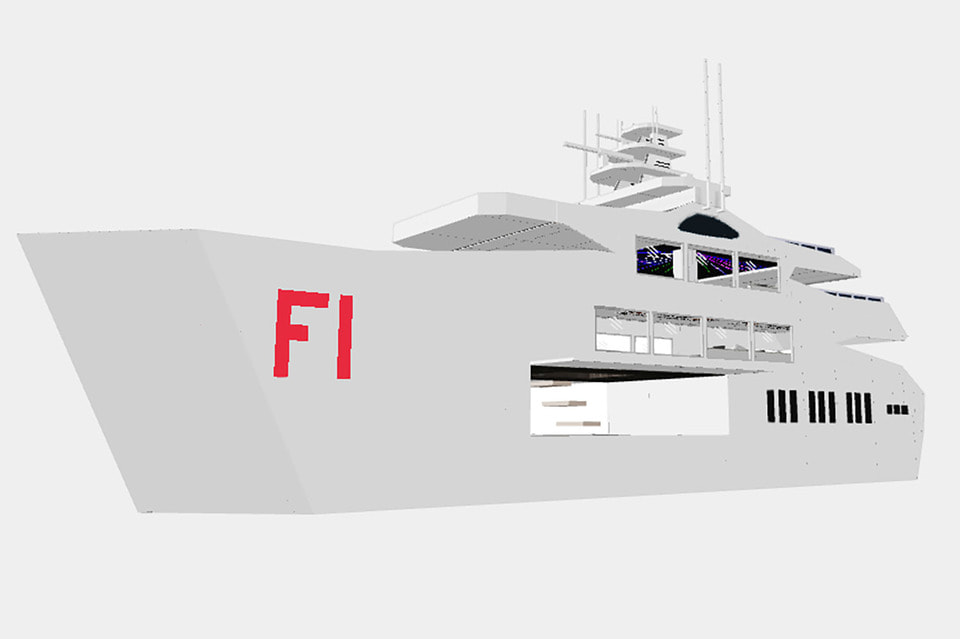 Приобретая The Metalflower Super Mega Yacht, покупатель также получает вертолетную площадку, диджейскую кабинку и джакузи
