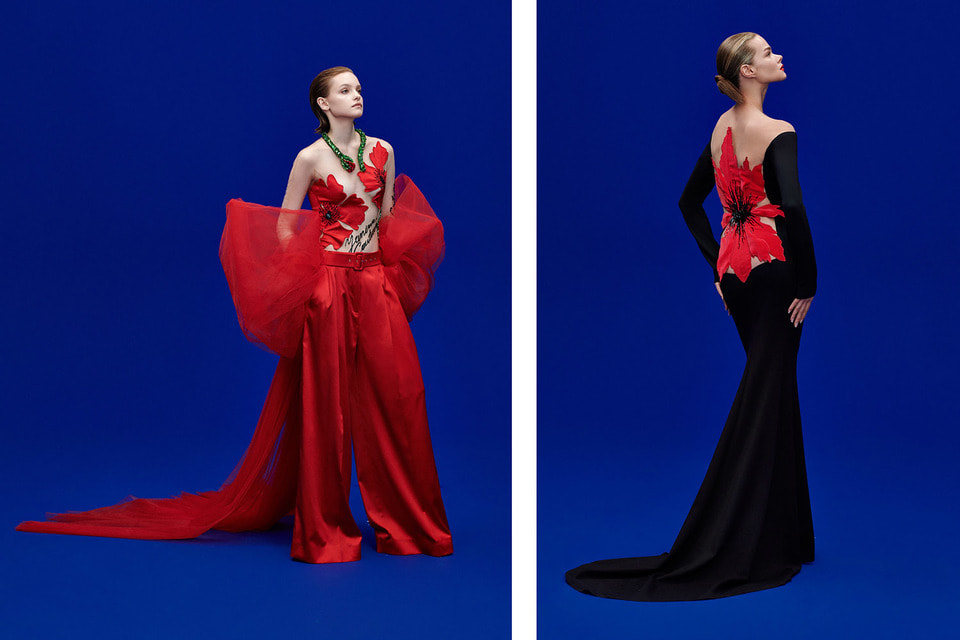 Образы из коллекции Yanina Couture, представленной в Париже в рамках Paris Haute Couture Week