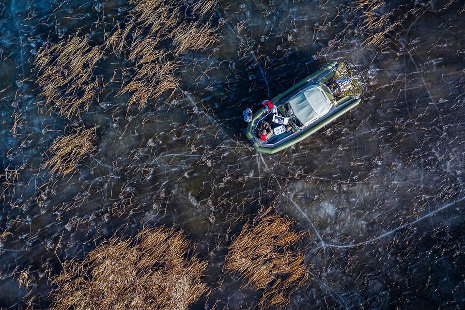 С января «Рыбзавод» выводит на реку аэролодки –  и на рыбалку, и на экскурсии