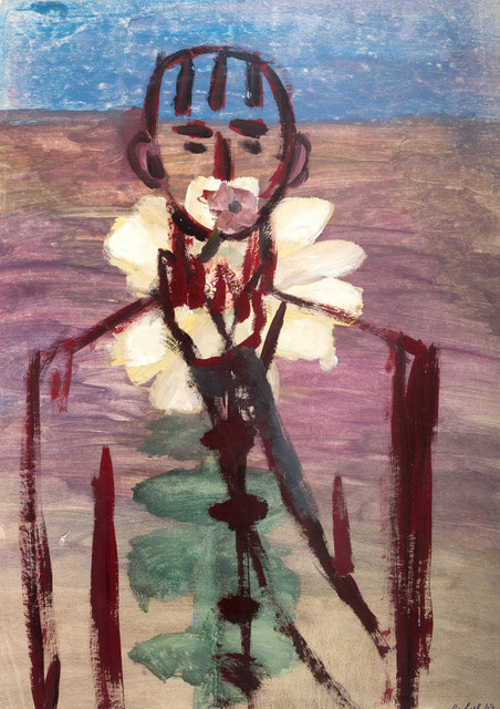 Мужской портрет с цветком. Владимир Яковлев, 1970-е