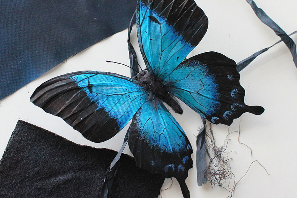 Бабочка из шелка – творение художницы Елены Котовой