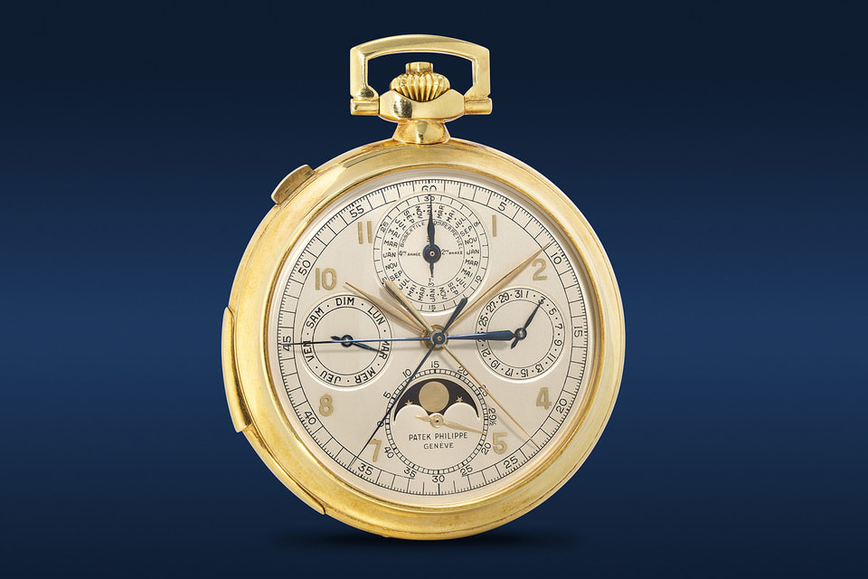 Лот 862: карманные часы Patek Philippe 1950 года выпуска. Проданы за US$1 297 653