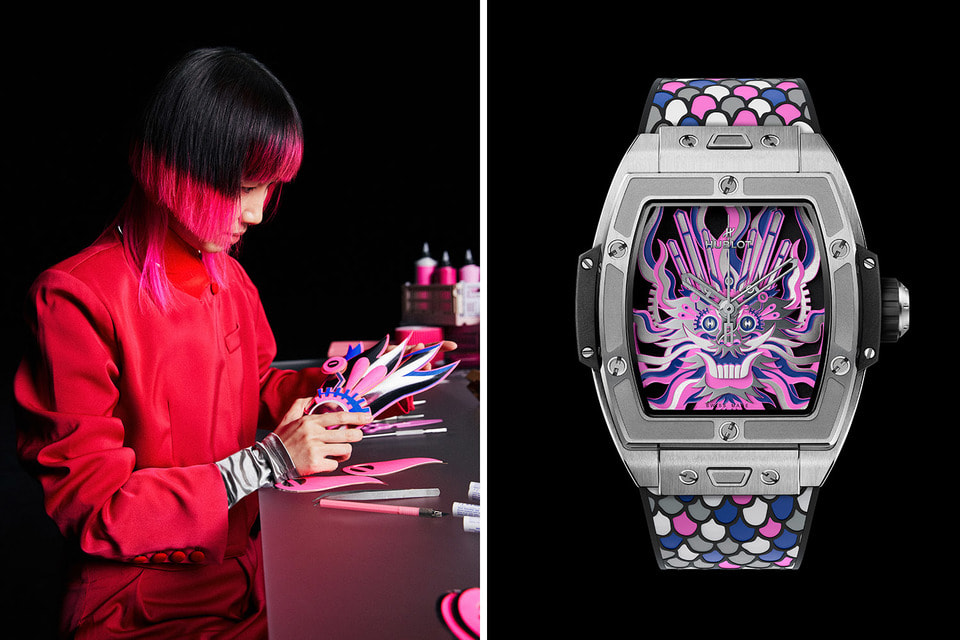 Часы Spirit of Big Bang Titanium Dragon разработаны при участии китайской художницы Чень Фен Вань (на фото)